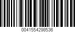 Código de barras (EAN, GTIN, SKU, ISBN): '0041554298536'