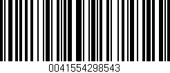 Código de barras (EAN, GTIN, SKU, ISBN): '0041554298543'
