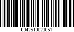 Código de barras (EAN, GTIN, SKU, ISBN): '0042510020051'