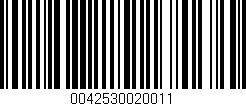 Código de barras (EAN, GTIN, SKU, ISBN): '0042530020011'