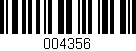Código de barras (EAN, GTIN, SKU, ISBN): '004356'