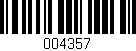 Código de barras (EAN, GTIN, SKU, ISBN): '004357'