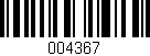 Código de barras (EAN, GTIN, SKU, ISBN): '004367'