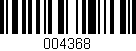 Código de barras (EAN, GTIN, SKU, ISBN): '004368'