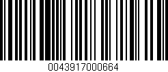 Código de barras (EAN, GTIN, SKU, ISBN): '0043917000664'