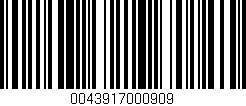 Código de barras (EAN, GTIN, SKU, ISBN): '0043917000909'