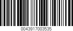 Código de barras (EAN, GTIN, SKU, ISBN): '0043917003535'