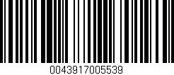 Código de barras (EAN, GTIN, SKU, ISBN): '0043917005539'