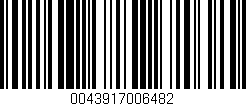 Código de barras (EAN, GTIN, SKU, ISBN): '0043917006482'