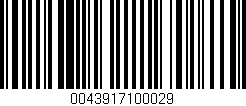 Código de barras (EAN, GTIN, SKU, ISBN): '0043917100029'