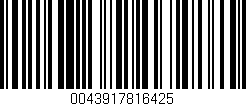 Código de barras (EAN, GTIN, SKU, ISBN): '0043917816425'