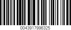 Código de barras (EAN, GTIN, SKU, ISBN): '0043917996325'