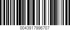 Código de barras (EAN, GTIN, SKU, ISBN): '0043917996707'