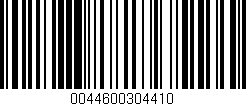 Código de barras (EAN, GTIN, SKU, ISBN): '0044600304410'