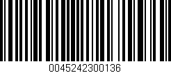 Código de barras (EAN, GTIN, SKU, ISBN): '0045242300136'