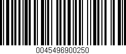 Código de barras (EAN, GTIN, SKU, ISBN): '0045496900250'