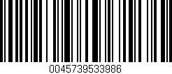 Código de barras (EAN, GTIN, SKU, ISBN): '0045739533986'