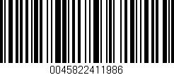 Código de barras (EAN, GTIN, SKU, ISBN): '0045822411986'