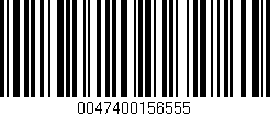 Código de barras (EAN, GTIN, SKU, ISBN): '0047400156555'