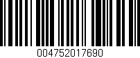 Código de barras (EAN, GTIN, SKU, ISBN): '004752017690'