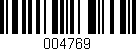 Código de barras (EAN, GTIN, SKU, ISBN): '004769'