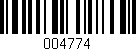 Código de barras (EAN, GTIN, SKU, ISBN): '004774'