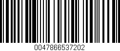 Código de barras (EAN, GTIN, SKU, ISBN): '0047866537202'