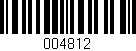 Código de barras (EAN, GTIN, SKU, ISBN): '004812'