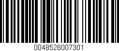 Código de barras (EAN, GTIN, SKU, ISBN): '0048526007301'