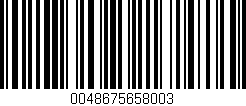 Código de barras (EAN, GTIN, SKU, ISBN): '0048675658003'