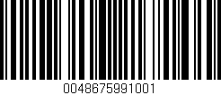 Código de barras (EAN, GTIN, SKU, ISBN): '0048675991001'