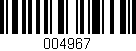 Código de barras (EAN, GTIN, SKU, ISBN): '004967'