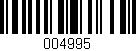 Código de barras (EAN, GTIN, SKU, ISBN): '004995'