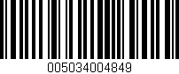 Código de barras (EAN, GTIN, SKU, ISBN): '005034004849'