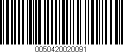 Código de barras (EAN, GTIN, SKU, ISBN): '0050420020091'