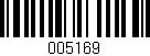 Código de barras (EAN, GTIN, SKU, ISBN): '005169'