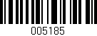 Código de barras (EAN, GTIN, SKU, ISBN): '005185'