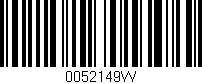 Código de barras (EAN, GTIN, SKU, ISBN): '0052149W'