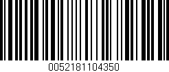 Código de barras (EAN, GTIN, SKU, ISBN): '0052181104350'