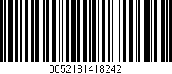 Código de barras (EAN, GTIN, SKU, ISBN): '0052181418242'