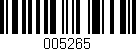 Código de barras (EAN, GTIN, SKU, ISBN): '005265'
