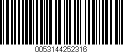 Código de barras (EAN, GTIN, SKU, ISBN): '0053144252316'