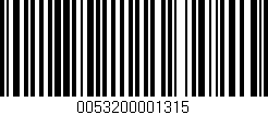 Código de barras (EAN, GTIN, SKU, ISBN): '0053200001315'