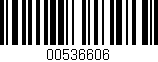 Código de barras (EAN, GTIN, SKU, ISBN): '00536606'