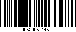 Código de barras (EAN, GTIN, SKU, ISBN): '0053905114594'