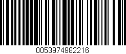 Código de barras (EAN, GTIN, SKU, ISBN): '0053974982216'