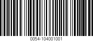 Código de barras (EAN, GTIN, SKU, ISBN): '0054-104001001'