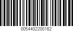 Código de barras (EAN, GTIN, SKU, ISBN): '0054402200162'