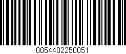 Código de barras (EAN, GTIN, SKU, ISBN): '0054402250051'