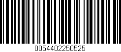 Código de barras (EAN, GTIN, SKU, ISBN): '0054402250525'
